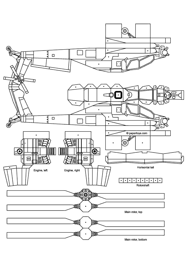 Kolorowanka Do Druku 10 - Śmigłowiec dla Entuzjastów Lotnictwa kolorowanka do druku